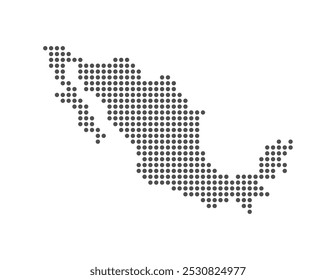 México - Mapa punteado. Mapa formado por puntos. Ilustración vectorial