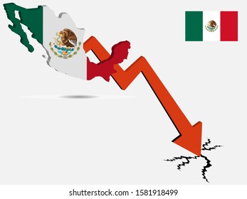 Mexico economic crisis vector illustration Eps 10
