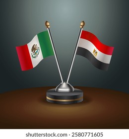 Mexico and EGYPT table flags relation with gradient backgrund