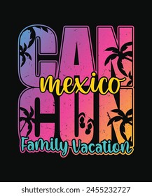 Mexico family vacation t shirt design, summer t shirt design