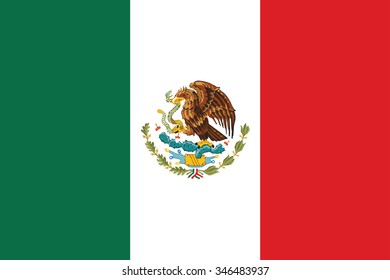 Mexico Flag Vector Illustration Mexico Flag Stock Vector (Royalty Free ...