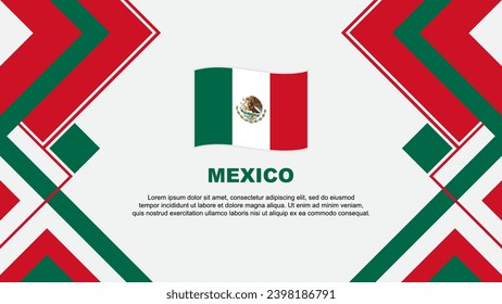 Mexico Flag Abstract Background Design Template. Mexico Independence Day Banner Wallpaper Vector Illustration. Mexico Banner