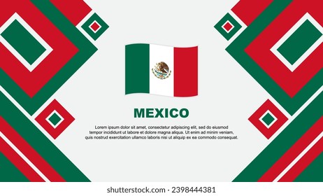 Mexico Flag Abstract Background Design Template. Mexico Independence Day Banner Wallpaper Vector Illustration. Mexico Cartoon