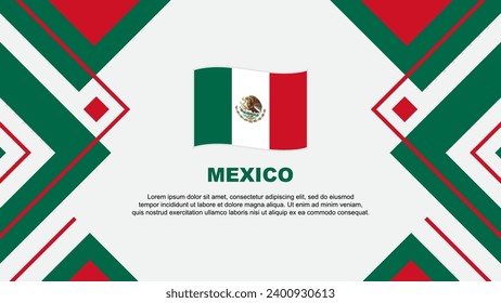 Mexico Flag Abstract Background Design Template. Mexico Independence Day Banner Wallpaper Vector Illustration. Mexico Illustration