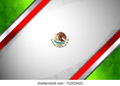 Fondo de la bandera de México para el Día de la Independencia y otros eventos, Diseño de Vector