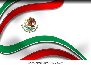 Mexico flag background for Independence Day and other events, Vector Design
