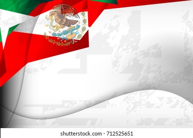 Mexico flag background for Independence Day and other events, Vector Design