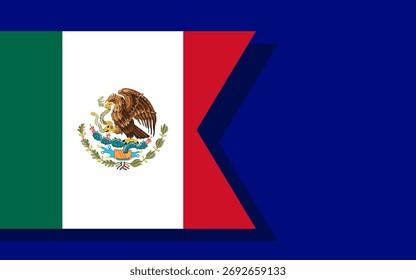 Vetor de bandeira do México
Banner de vetor com sinalizador