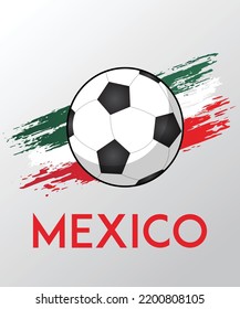 Mexico flag with Brush Effect for Soccer Theme