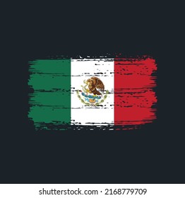Mexico Flag Brush. National Flag