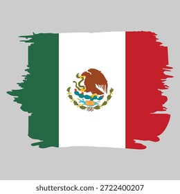 México Flag Brush Stroke México Flag Vector