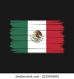 Pintura de pincel de bandera de México