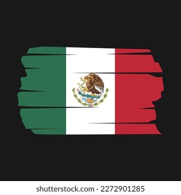Mexico Flag Brush Vector Illustration