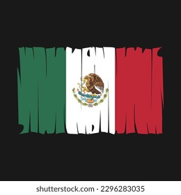 Mexico Flag Brush Vector Illustration