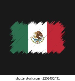 Mexico Flag Brush Vector. National Flag