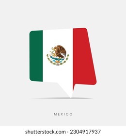 Mexico flag bubble chat icon