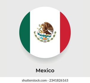 Mexiko-Flagge Blase Kreis um Form Symbol Vektorgrafik