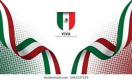 Mexico flag color background concept for National holiday, Independence Day and other events, Vector illustration