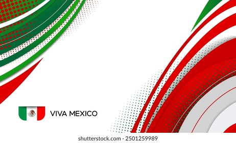 Mexico flag color background concept for National holiday, Independence Day and other events, Vector illustration