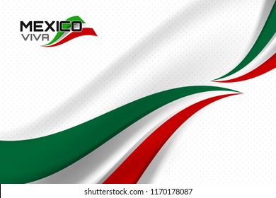 Mexico flag color backgrounds concept for National holiday, Independence Day and other events, Vector illustration