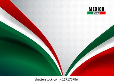 Mexico flag color backgrounds concept for National holiday, Independence Day and other events, Vector illustration