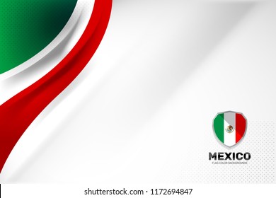 Mexico flag color backgrounds concept for National holiday, Independence Day and other events, Vector illustration