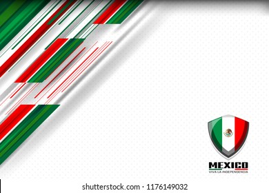 Mexico flag color backgrounds concept for National holiday, Independence Day and other events, Vector illustration