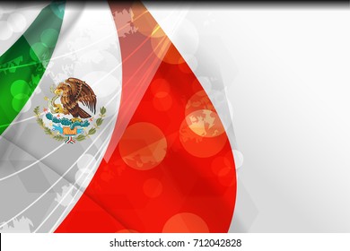 Mexico flag concept background for Independence Day and other events, Vector illustration