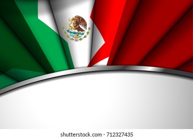 Mexico flag concept background for Independence Day and other events, Vector illustration