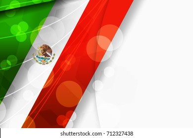 Mexico flag concept background for Independence Day and other events, Vector illustration