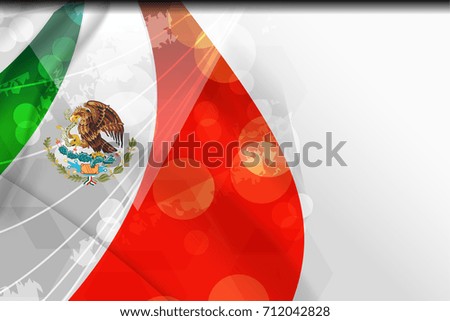 Mexico flag concept background for Independence Day and other events, Vector illustration