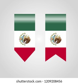Mexico flag with creative design vector