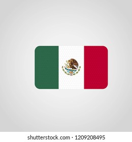 Mexico flag with creative design vector