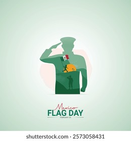 Mexico Flag Day. Flag Day creative Design for social media post