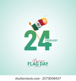 Mexico Flag Day. Flag Day creative Design for social media post