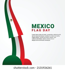 Mexico Flag Day Design Background For Greeting Moment