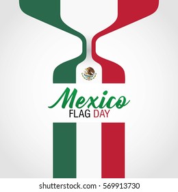 Mexico Flag Day Vector Illustration.