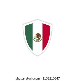 Mexico Flag Emblem Vector Template Design Illustration