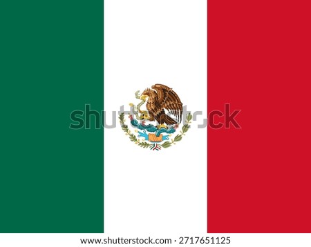 Mexico flag icon, Mexico national flag. Vector illustration.