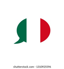 Mexico flag icon. speech bubble vector eps10