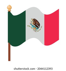 ilustración de la bandera de méxico con barra