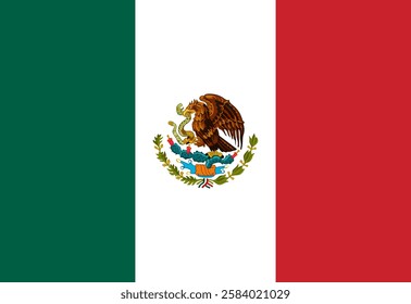 Mexico flag illustrator country flags symbol nation USA
