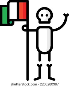 mexico flag isolated design element stock illustration. Vector on a white background