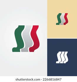 Mexico Flag  Loge Design Vector