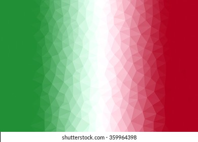Mexico flag low poly triangular abstract background.