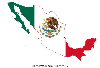 Mexico Flag Map