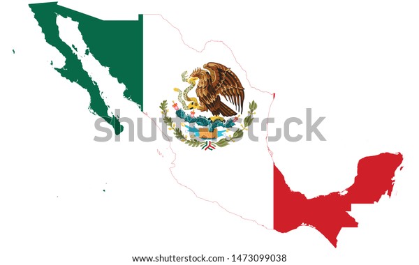 Mexico Flag Map Illustratror Stock Vector (Royalty Free) 1473099038 ...