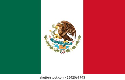 Diseño de material nacional de la bandera de México