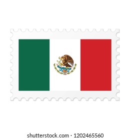 Mexico flag on white background vector image