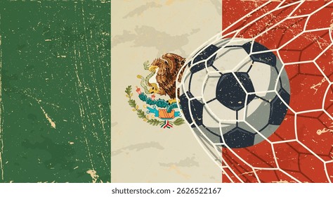 Mexiko Flagge mit Retro Vintage Konzept